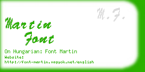 martin font business card